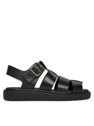 Calvin Klein Jeans Sandały Sq Molded Sdl Fisherman Mg Wn YW0YW01700 Czarny. Czarne sandały damskie Calvin Klein Jeans, bez wzorów, z jeansu, bez obcasa, na płaskiej podeszwie. Za 269.99 zł.