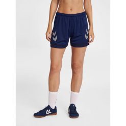 Damskie Szorty z poliestru Hummel Lead. Niebieskie spodenki sportowe damskie HUMMEL, bez wzorów, z materiału, sportowe. Za 119.50 zł.