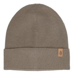 Czapka Jesienno-Zimowa (beanie) – Alties - Mleczna Kawa. Białe czapki męskie Alties, na zimę, bez wzorów, z dzianiny, sportowe. Za 59.00 zł.