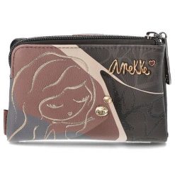 Brązowy Elegancki Portfel Damski Anekke Dreamverse. Brązowe portfele damskie Anekke, bez wzorów, z materiału. Za 179.00 zł.