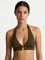 Guess Góra od bikini E6GJ14 KF590 Zielony. Zielone bikini damskie Guess, z aplikacjami. Za 329.99 zł.