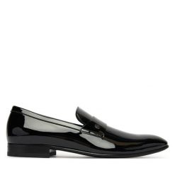 Półbuty BOSS. Czarne buty wizytowe męskie Boss, bez zapięcia. Za 1,549.00 zł.