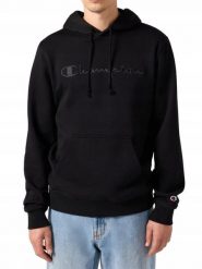 BLUZA męska CHAMPION 220271-KK001 z kapturem bawełniana czarna ciepła XL. Czarne bluzy z kapturem męskie CHAMPION, m, z bawełny. Za 203.99 zł.