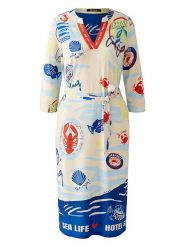 Miss Lagotte Sukienka w kolorze kremowo-niebieskim rozmiar: 34. Brązowe sukienki damskie Miss Lagotte, na co dzień, bez wzorów, z tkaniny, bez kołnierzyka, bez ramiączek, midi, proste. Za 165.99 zł.