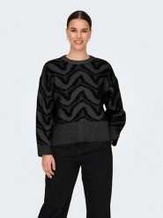 ONLY Sweter w kolorze czarnym rozmiar: L. Czarne swetry klasyczne damskie Only, l, ze splotem, bez kołnierzyka. Za 79.03 zł.