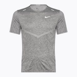 Koszulka do biegania męska Nike Dri-Fit Rise 365. Szare t-shirty sportowe męskie Nike, m, bez ramiączek, do biegania, dri-fit (nike). Za 149.99 zł.