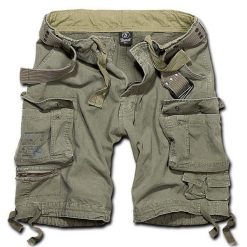 Szorty bushcraft męskie Brandit M65 Savage z Paskiem Vintage Olive. Zielone szorty męskie Brandit, z aplikacjami, z tkaniny, militarne. Za 191.10 zł.