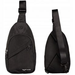 Wings Plecak Crossbody Przewieszka Skylark Black. Czarne plecaki damskie Wings, bez wzorów, z materiału. Za 89.90 zł.