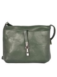 Florence Bags Skórzana torebka "New Sport" w kolorze zielonym - 20 x 18 x 5 cm rozmiar: onesize. Zielone torebki klasyczne damskie Florence Bags, bez wzorów, z materiału, bez dodatków. Za 165.99 zł.