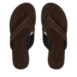 Japonki Vagabond Shoemakers. Brązowe klapki damskie Vagabond Shoemakers, bez wzorów, bez obcasa. Za 389.99 zł.