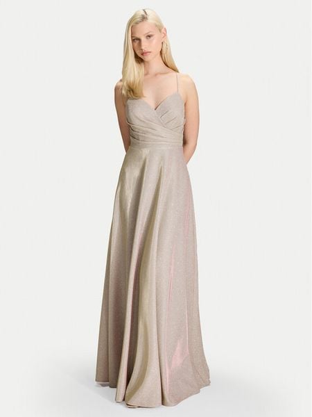 Hey Kyla Sukienka wieczorowa 5AK044HK Złoty Regular Fit. Żółte sukienki damskie Hey Kyla, bez wzorów, z syntetyku, wizytowe, bez kołnierzyka, bez ramiączek. Za 1,019.00 zł.