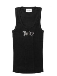 Juicy Couture Top w kolorze czarnym rozmiar: S. Czarne topy damskie Juicy Couture, s, bez wzorów, bez kołnierzyka. Za 100.99 zł.