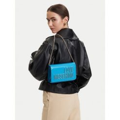 Torebka LOVE MOSCHINO. Niebieskie torebki klasyczne damskie Love Moschino, bez wzorów, bez dodatków. Za 719.99 zł.