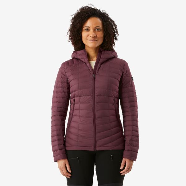 Second Life - Kurtka trekkingowa damska puchowa Forclaz MT100 - 5°C. Fioletowe kurtki damskie SIMOND, na lato, l, z kapturem. Za 119.99 zł.