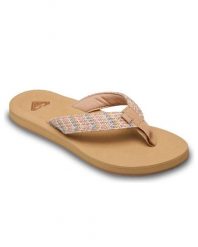 Sandały dla Kobiety PORTO RAFFIA Niebieski. Niebieskie sandały damskie Roxy, bez wzorów, z dżerseju, bez obcasa. Za 129.99 zł.
