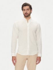 Lindbergh Koszula 30-203344B Biały Relaxed Fit. Białe koszule męskie Lindbergh, m, bez wzorów, z bawełny, bez kołnierzyka, bez ramiączek. Za 209.99 zł.
