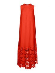 YAS Sukienka letnia Twigsy 26037703 Czerwony Relaxed Fit. Czerwone sukienki damskie YAS, na lato, bez wzorów, z lyocellu, bez kołnierzyka, bez ramiączek. Za 369.99 zł.