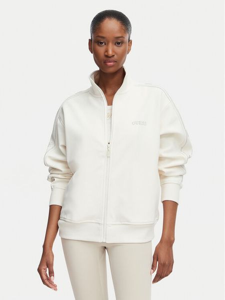 Guess Bluza V5BQ15 KCX22 Kremowy Regular Fit. Białe bluzy bez kaptura damskie Guess, xs, z syntetyku. Za 474.99 zł.
