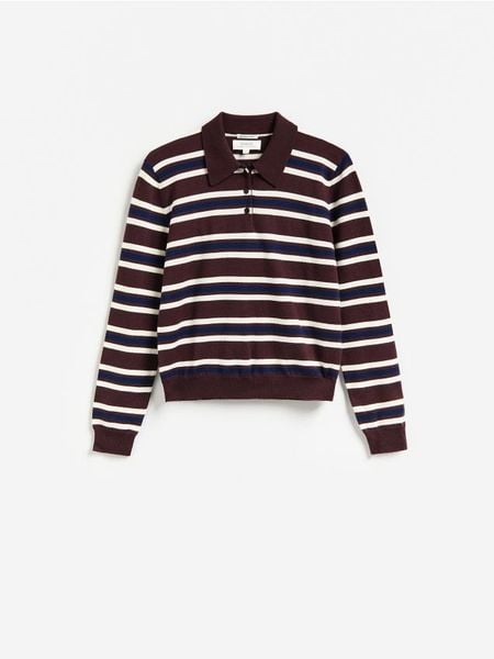 Sweter z wełną - wielobarwny. Swetry klasyczne damskie Reserved, l, z dzianiny, bez kołnierzyka. Za 229.99 zł.
