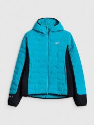 4F Kurtka trekkingowa z wypełnieniem Primaloft Silver damska - turkusowa M. Niebieskie kurtki damskie 4f, na lato, l, bez wzorów, z materiału, bez kaptura. Za 399.99 zł.