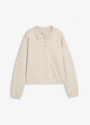 Bluza z czystej bawełny organicznej. Czarne bluzy bez kaptura damskie bonprix, z bawełny. Za 84.99 zł.