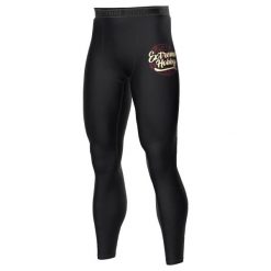 Legginsy sportowe męskie EXTREME HOBBY BADGE. Czarne bielizna termoaktywna męska EXTREME HOBBY, m, bez wzorów, z elastanu. Za 229.00 zł.