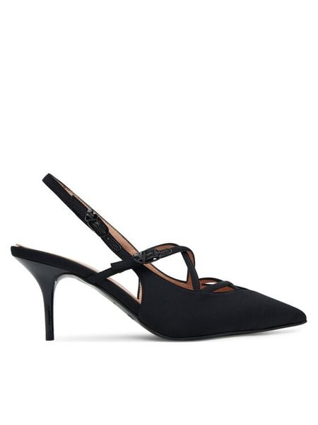 LOVE MOSCHINO Szpilki JA10287G1NIMX00039 Czarny. Czarne szpilki Love Moschino, bez wzorów, z materiału, bez obcasa. Za 639.99 zł.