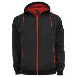 Męska Kontrastowa Kurtka Soft Shell. Czarne kurtki męskie Urban Classics, l, bez wzorów, sportowe, bez kaptura. Za 189.99 zł.
