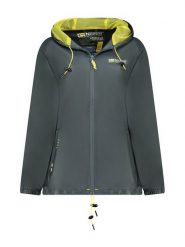 Geographical Norway Kurtka przejściowa w kolorze antracytowym rozmiar: L. Czarne kurtki damskie Geographical Norway, l, bez wzorów, bez kaptura. Za 100.99 zł.