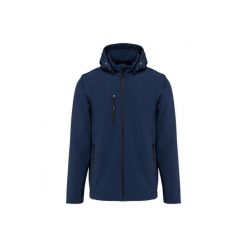 Kurtka 3-warstwowa z kapturem i odpinanymi rękawami Kariban Softshell. Niebieskie kurtki damskie KARIBAN, l, bez wzorów, z elastanu, z kapturem. Za 301.95 zł.