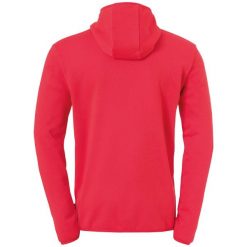 Bluza z kapturem Uhlsport Essential. Czerwone bluzy sportowe męskie UHLSPORT, bez wzorów, z bawełny, bez kołnierzyka, bez ramiączek. Za 212.65 zł.