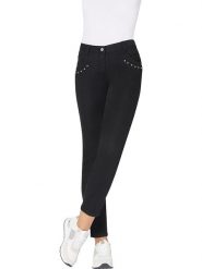 Heine Dżinsy - Slim fit - w kolorze czarnym rozmiar: 36. Czarne jeansy damskie Heine, z podwyższonym stanem. Za 43.99 zł.