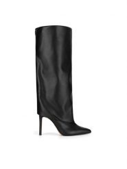 Nine West Kozaki SJ3645-2 Czarny. Czarne kozaki damskie Nine West, z materiału, bez obcasa, na szpilce. Za 287.99 zł.