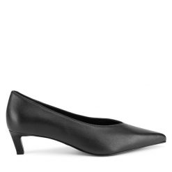 Szpilki GINO ROSSI. Czarne szpilki Gino Rossi, bez wzorów, bez obcasa. Za 299.99 zł.