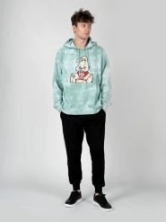 Guess X Brandalised Bluza "Leon Bunny" | M3RQ60KBCE0 | Mężczyzna | Zielony. Zielone bluzy z kapturem męskie Guess, m, z bawełny. W wyprzedaży za 259.00 zł.