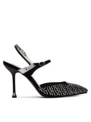 Liu Jo Szpilki Demi 13 SA6009 TX527 Czarny. Czarne szpilki Liu Jo, bez wzorów, z materiału, bez obcasa. Za 769.99 zł.