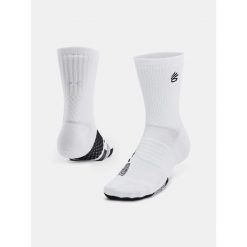 Skarpety męskie Under Armour Curry AD Playmaker 1P Mid. Białe skarpetki męskie Under Armour, bez wzorów. Za 69.99 zł.