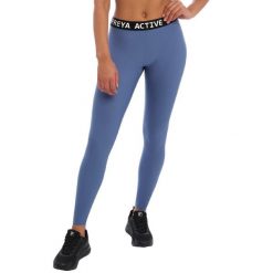 Legginsy damskie Freya Power Sculpt 2.0. Niebieskie legginsy damskie FREYA ACTIVE, bez wzorów, z materiału. W wyprzedaży za 236.50 zł.
