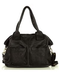 Shopper damski MARCO MAZZINI czarny v169a. Czarne shopper bag damskie bez wzorów, z bawełny. Za 529.15 zł.