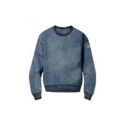 Bluza z ściągacze na co dzień na siłownię. Niebieskie bluzy bez kaptura męskie LEONE 1947 APPAREL, bez wzorów, z bawełny, sportowe, bez kołnierzyka, bez ramiączek. W wyprzedaży za 134.57 zł.