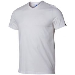 Koszulka sportowa męska Joma Versalles bawełniana. Białe t-shirty sportowe męskie Joma, m, z bawełny, bez ramiączek, do piłki nożnej. Za 39.99 zł.