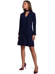 Stylove Sukienka w kolorze granatowym rozmiar: XL. Niebieskie sukienki damskie Stylove, xl, bez wzorów, bez kołnierzyka, bez ramiączek, mini. Za 202.03 zł.