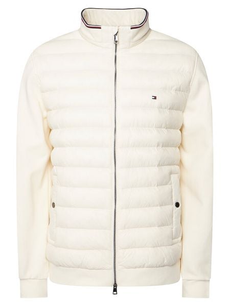 Tommy Hilfiger Kurtka przejściowa Mix Media Ess MW0MW41329 Beżowy Regular Fit. Brązowe kurtki męskie Tommy Hilfiger, l, bez wzorów, z bawełny, bez kaptura. Za 849.99 zł.