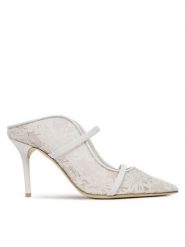 MALONE SOULIERS Klapki Maureen 85-269 Biały. Białe klapki damskie MALONE SOULIERS, bez wzorów, z materiału, bez obcasa. Za 2,149.00 zł.