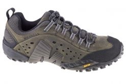 Buty trekkingowe męskie Merrell Intercept. Szare buty trekkingowe męskie MERRELL, z materiału, bez zapięcia, trekkingowe. Za 699.99 zł.