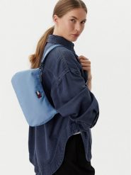 Tommy Jeans Torebka Tjw Ess Daily Shoulder Bag AW0AW18768 Niebieski jasny. Niebieskie torebki klasyczne damskie Tommy Jeans, bez wzorów, z jeansu, bez dodatków. Za 249.99 zł.