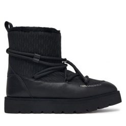Śniegowce KARL LAGERFELD. Czarne buty zimowe męskie Karl Lagerfeld, bez zapięcia. Za 1,099.00 zł.