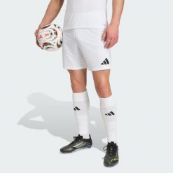 Szorty Entrada 26. Białe szorty męskie Adidas, bez kołnierzyka. Za 79.95 zł.