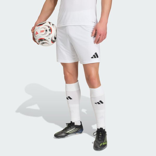 Szorty Entrada 26. Białe szorty męskie Adidas, bez kołnierzyka. Za 79.95 zł.