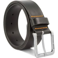 Pasek Męski BOSS - Jeek 50292879 90 Black 001. Czarne paski męskie Boss, bez wzorów, ze skóry. W wyprzedaży za 109.00 zł.